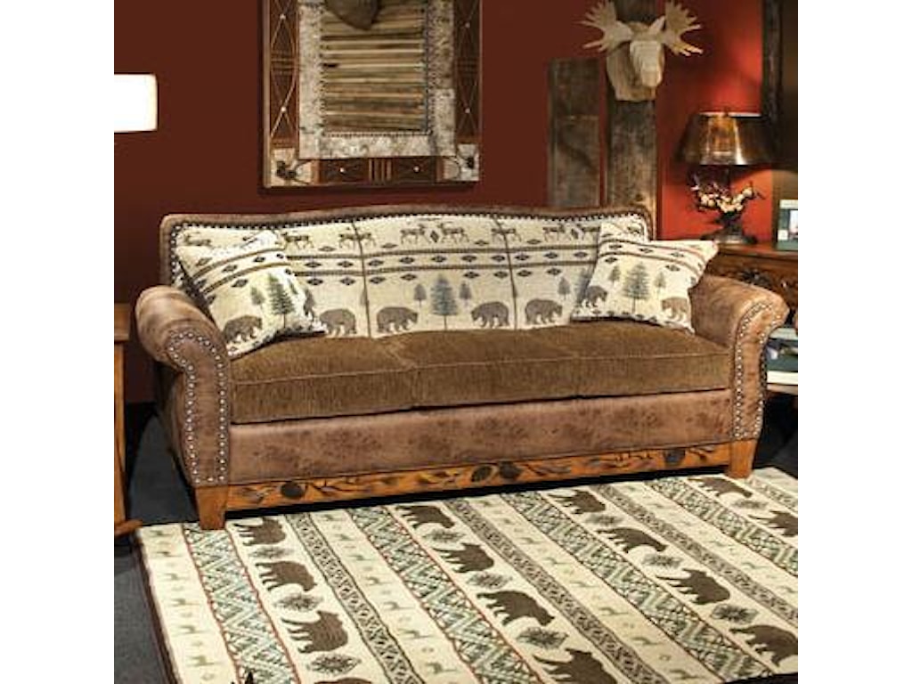 rustic sofa bed set